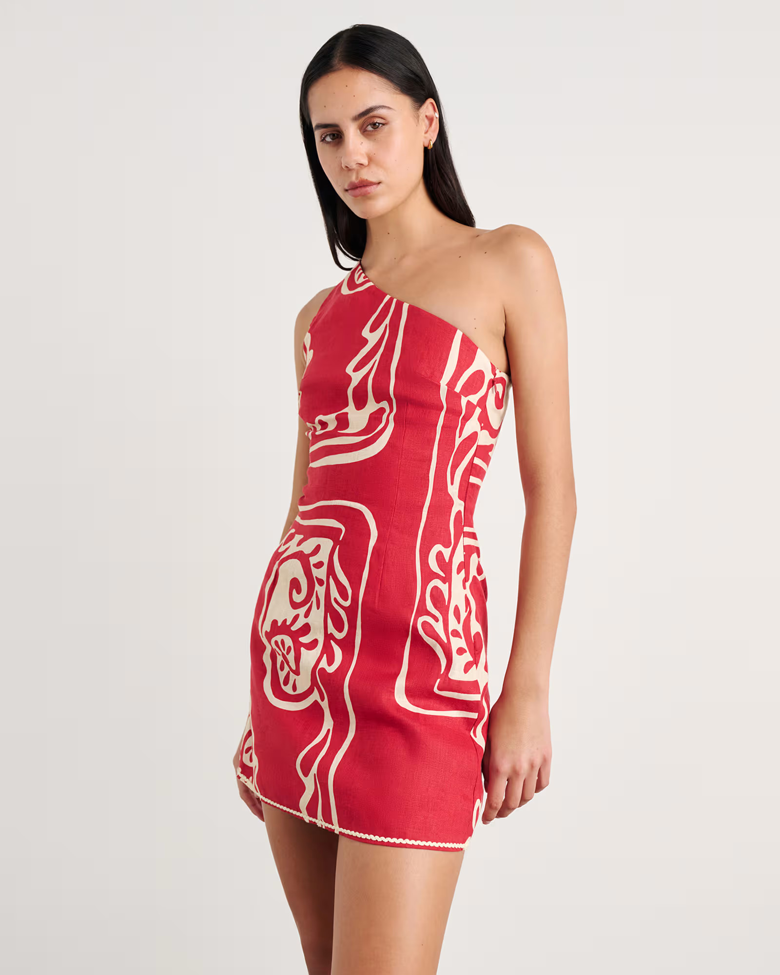 Ceezee Asymmetric Linen Mini Dress | JAG (Australia & New Zealand)