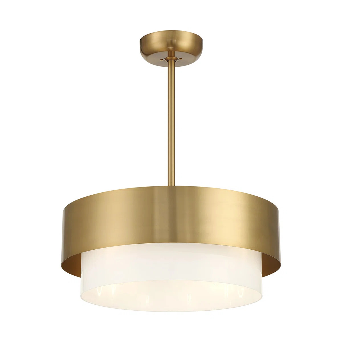 Jeromy 24" 4-Light Fandelier in Brass with Remote Control | Wayfair North America