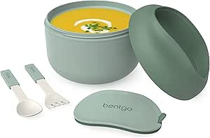 Bentgo Bowl - Insulated Leak-Resistant Bowl with Collapsible Utensils, Snack Compartment and Impr... | Amazon (US)