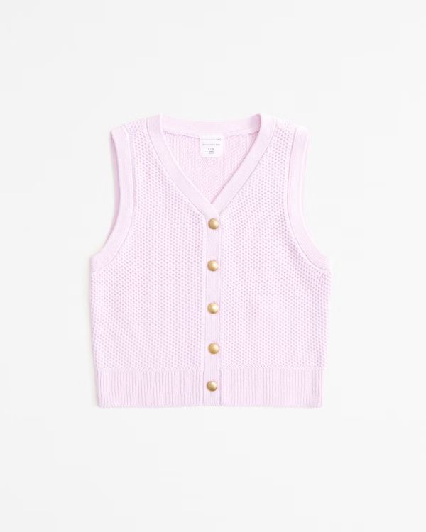 girls button-through sweater vest | girls new arrivals | Abercrombie.com | Abercrombie & Fitch (US)