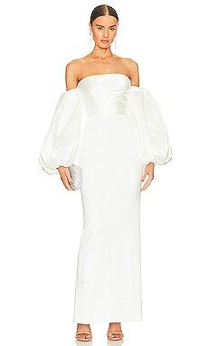 SOLACE London Carmen Maxi Dress in Cream from Revolve.com | Revolve Clothing (Global)