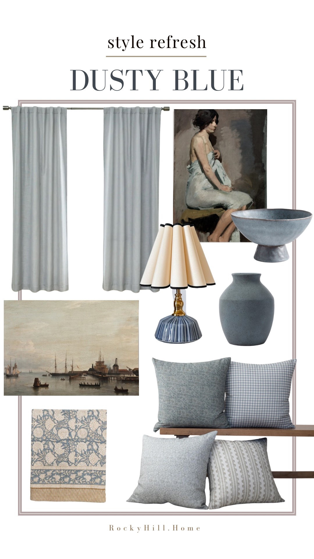 Spring Decor Refresh:

The time has finally come! Spring is here, and it’s the season to lighten up our home decor. Dusty blue ranges from light gray-blue to blue-gray, and it’s the perfect color pop for modern traditional homes in the warmer seasons. It also happens to look really great with warm wood furniture, so you know it’s a favorite of mine! 

etsy decor, blue lamp, vintage art prints, pillow cover set, tablecloth, affordable curtains 

#LTKSaleAlert #LTKStyleTip #LTKHome