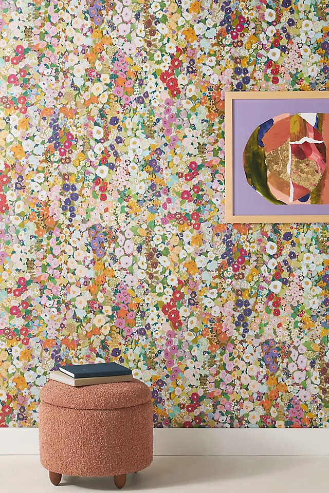 House of Hackney Hollyhocks Wallpaper | Anthropologie (US)