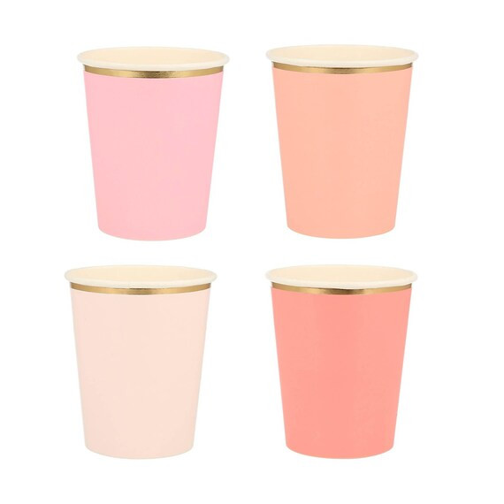 Pink Cups | Birthday Cups - Pink Party Cups - Party Cups - Disposable Cups - Party Paper Cups - P... | Etsy (US)