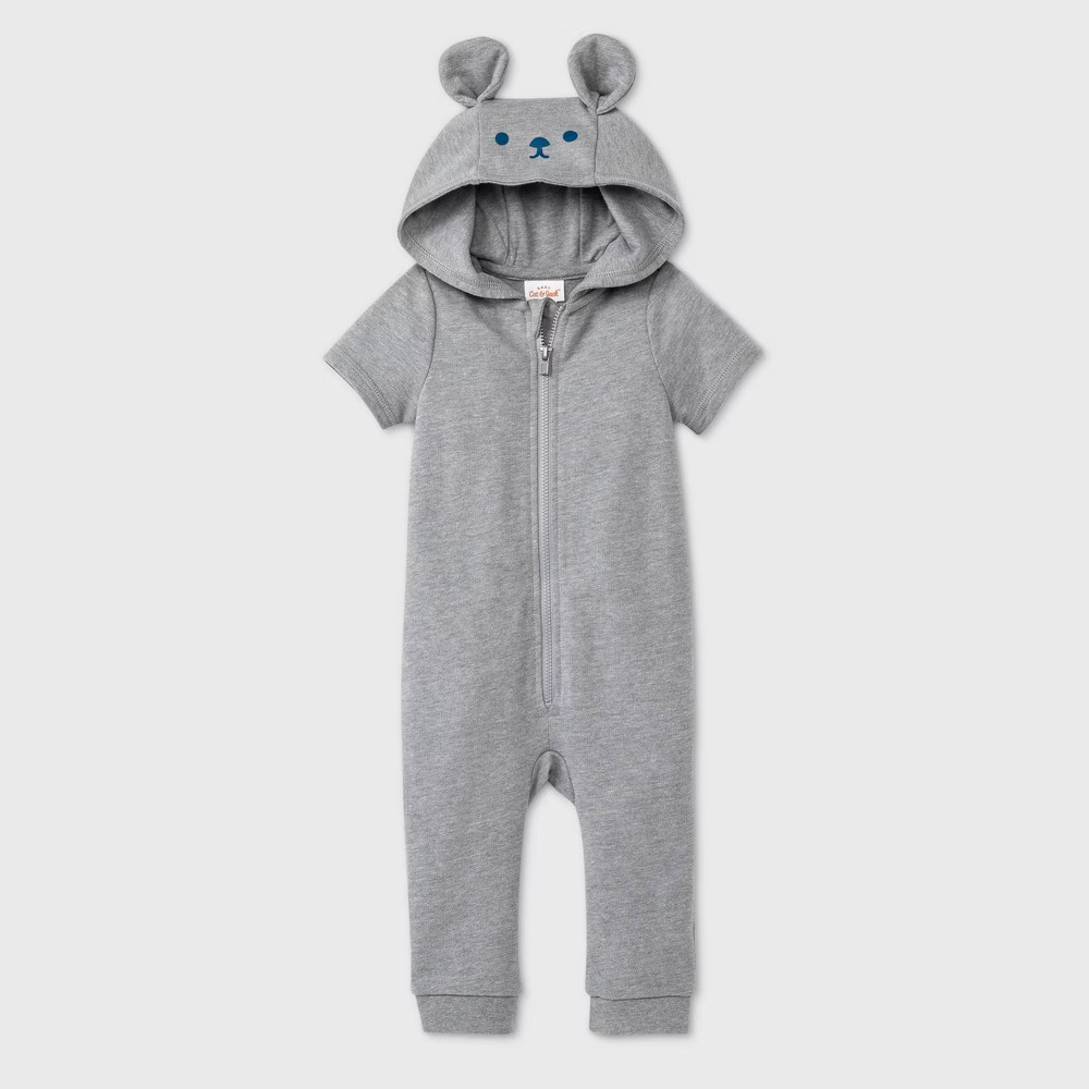 Baby Boys' Bear Short Sleeve Romper - Cat & Jack™ | Target