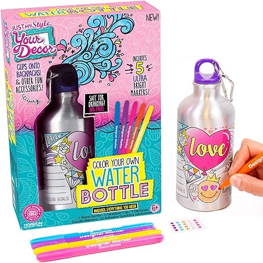 Just My Style Your Decor Color Your Own Water Bottle By Horizon Group Usa, DIY Bottle Coloring Cr... | Amazon (US)