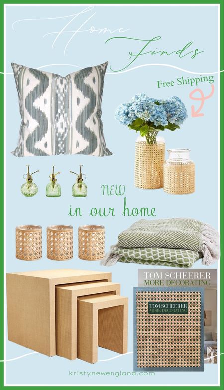 We added some beautiful new decor to our living room. Those wrapped raffia nesting tables are such great quality and I’m loving all these natural cane and green vibes for spring 🌿

#greenhomedecor #canedecor #raffiatable #nestingtables #quadrillepillow #chinaseaspillow #canevase #plantmister #coffeetablebooks

#LTKhome #LTKFind #LTKSeasonal
