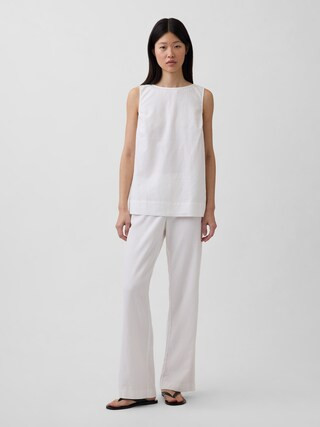 Low Rise Linen-Blend Flare Pants | Gap (US)