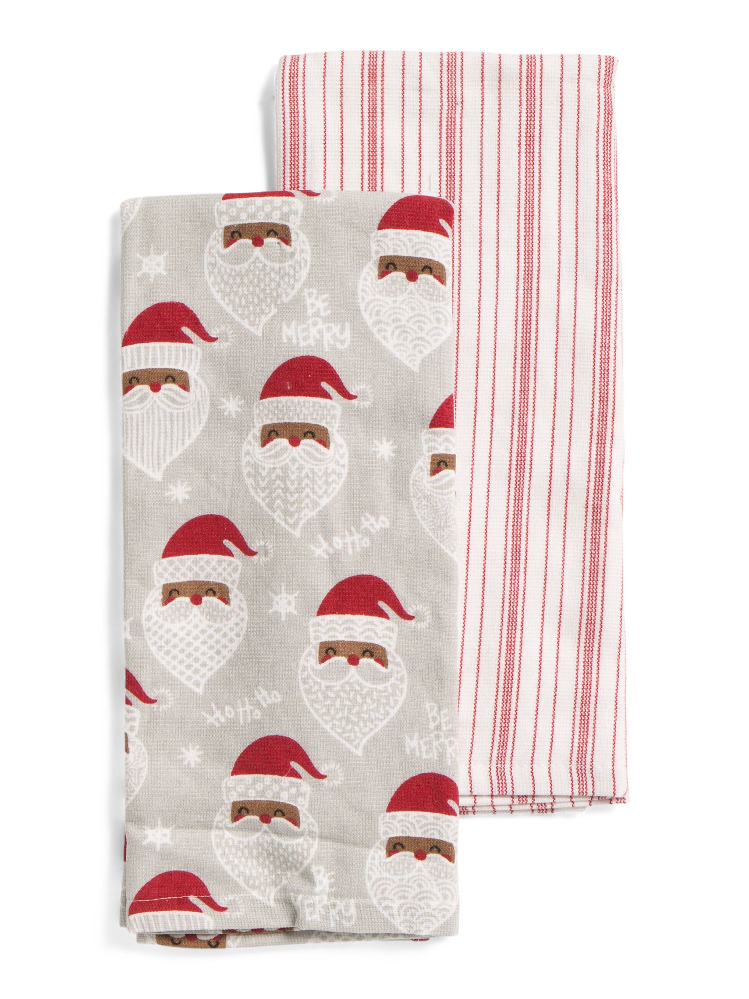 Set Of 2 Modern Santas Kitchen Towels | TJ Maxx