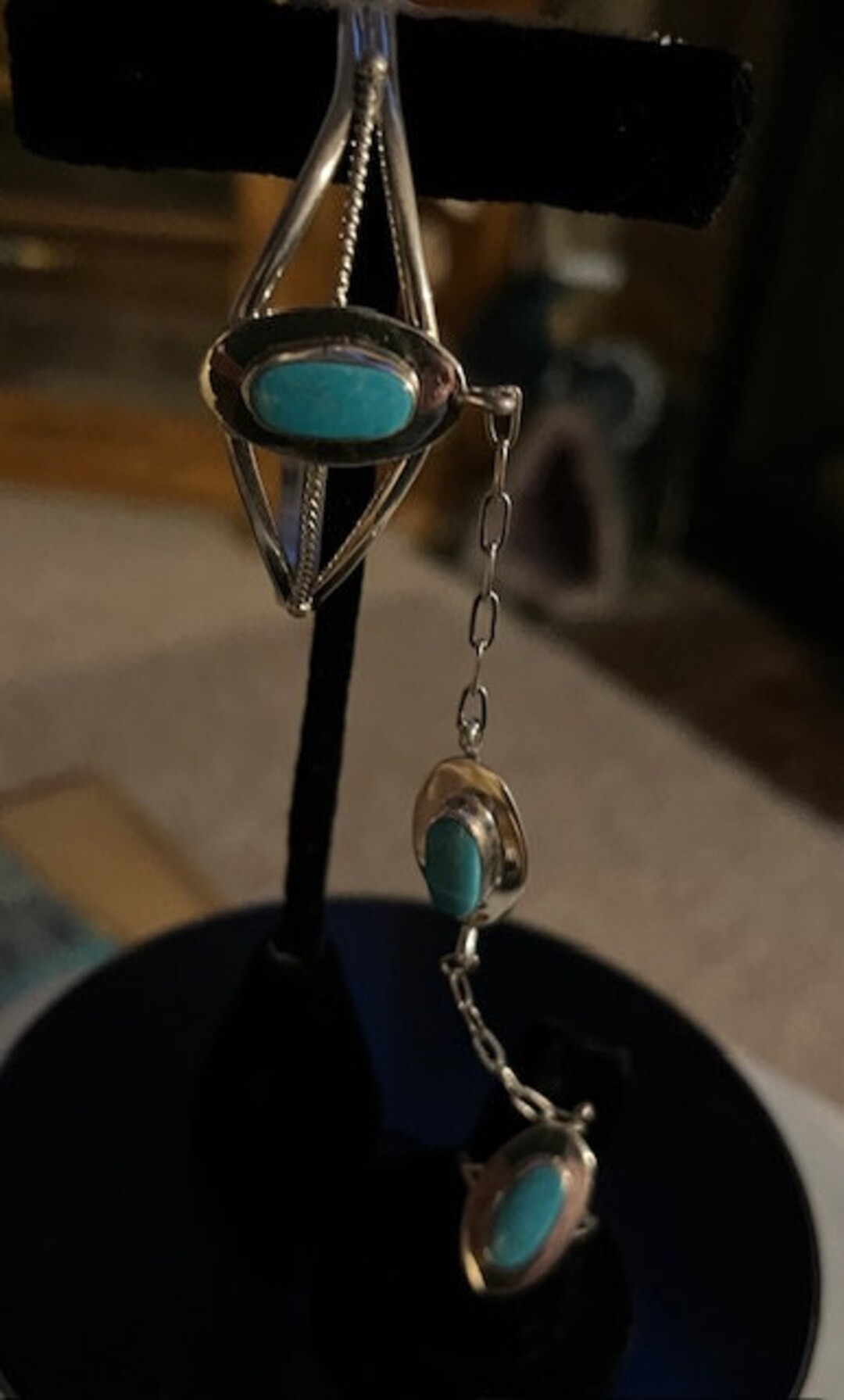 Slave Bracelet Turquoise Sterling. Bracelet 6-6.5 Wrist, Ring Size 7.75 and Connector Chain. New ... | Etsy (US)