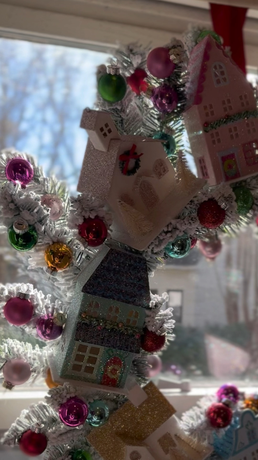 DIY flocked wreath with glitter houses 💕🎄

#LTKHoliday #LTKSeasonal #LTKGiftGuide