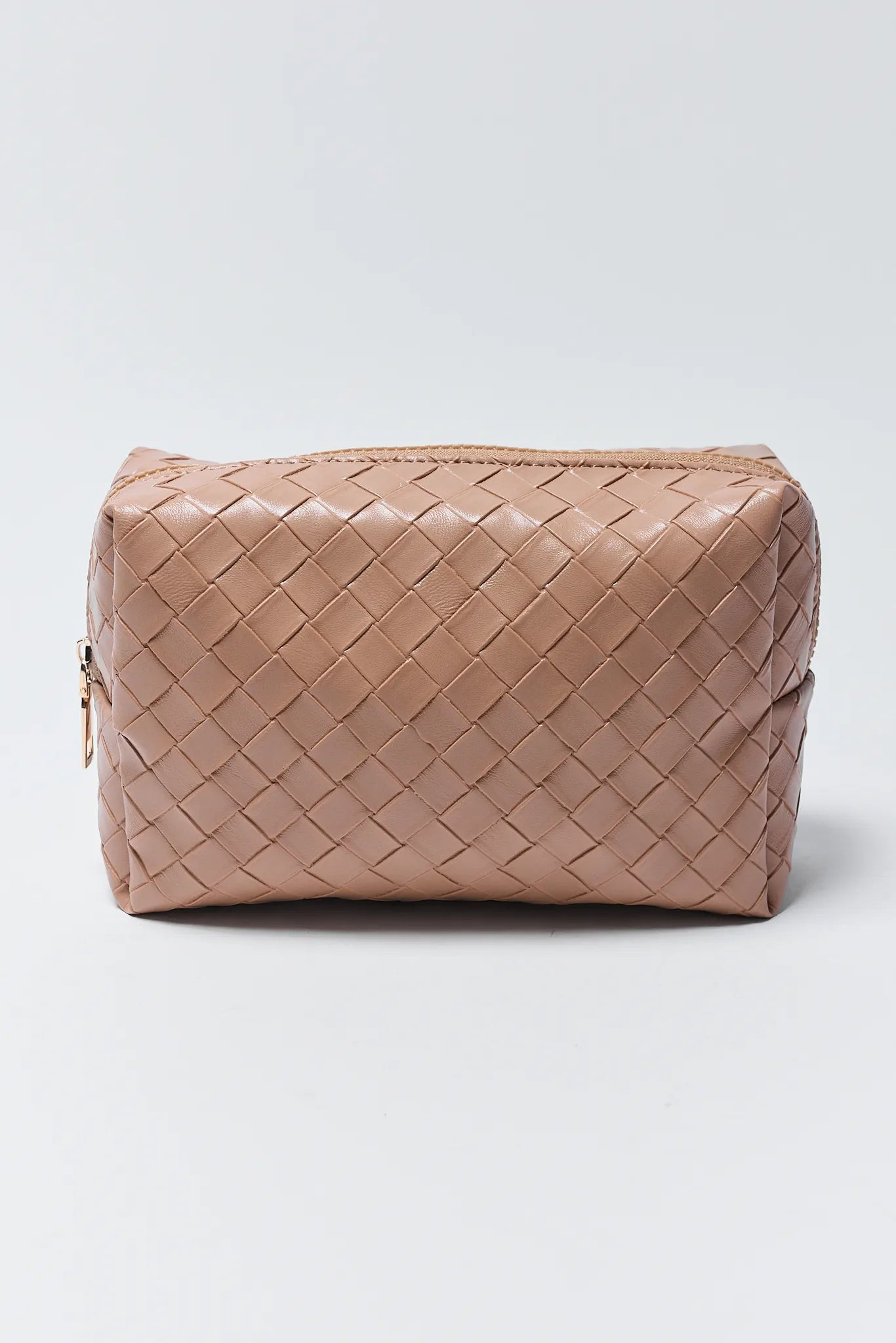 Waverly Tan Woven Cosmetic Bag | Avara