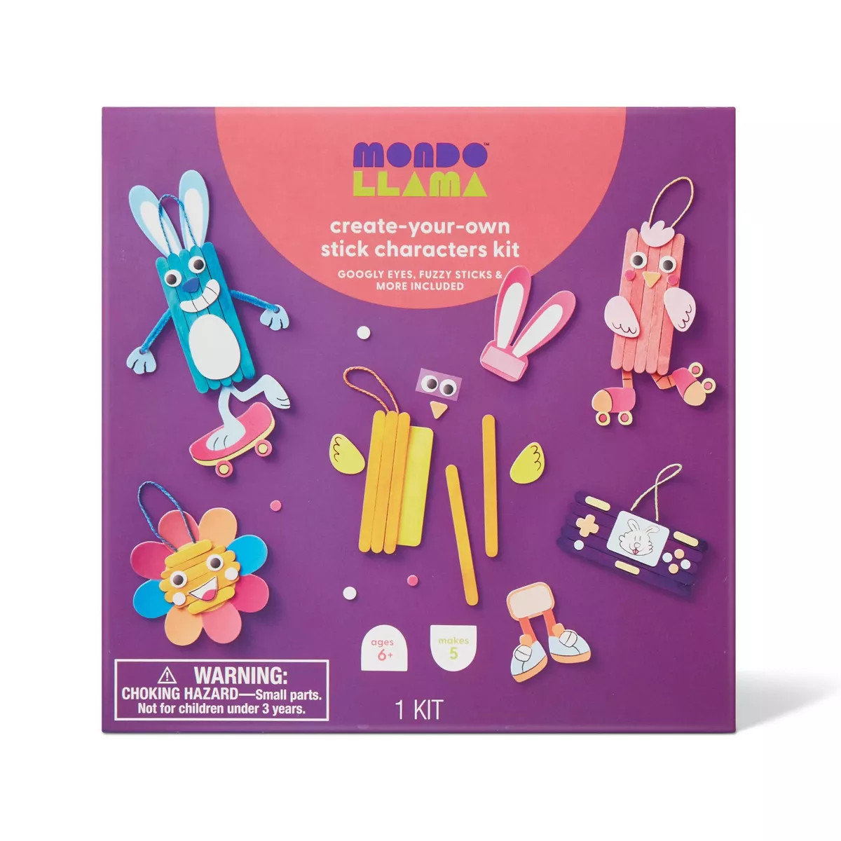 5ct Easter Craft Stick Characters Kit - Mondo Llama™ | Target