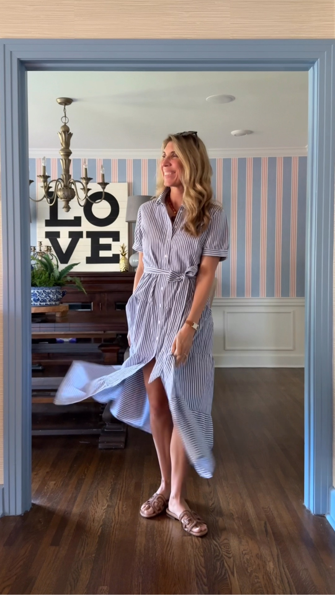 When it’s that time of the month and you have no desire to get dressed, comfort and ease wins. And this Amazon dress really is easy and comfy. Usually I would change out the fabric belt, but I just went with it. I think it’s still cute. 🤷🏼‍♀️ 

I’m wearing a small.