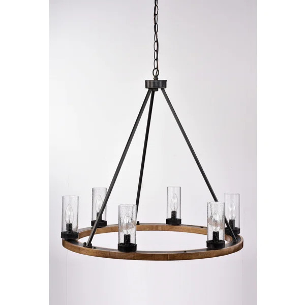 Nishimura Dimmable Wagon Wheel Chandelier | Wayfair North America