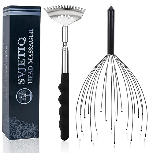 Head Massager Back Scratcher, 20 Fingers Head Scratcher Scalp Massager & Back Scratcher for Men W... | Amazon (US)