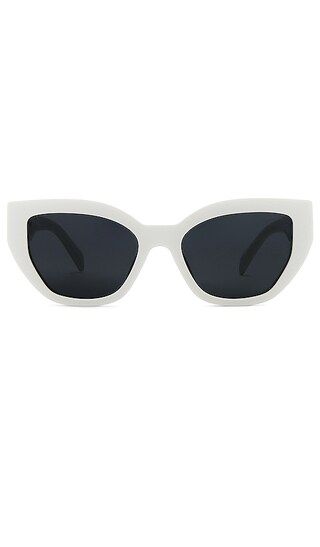 Cat Eye Sunglasses in White | Revolve Clothing (Global)