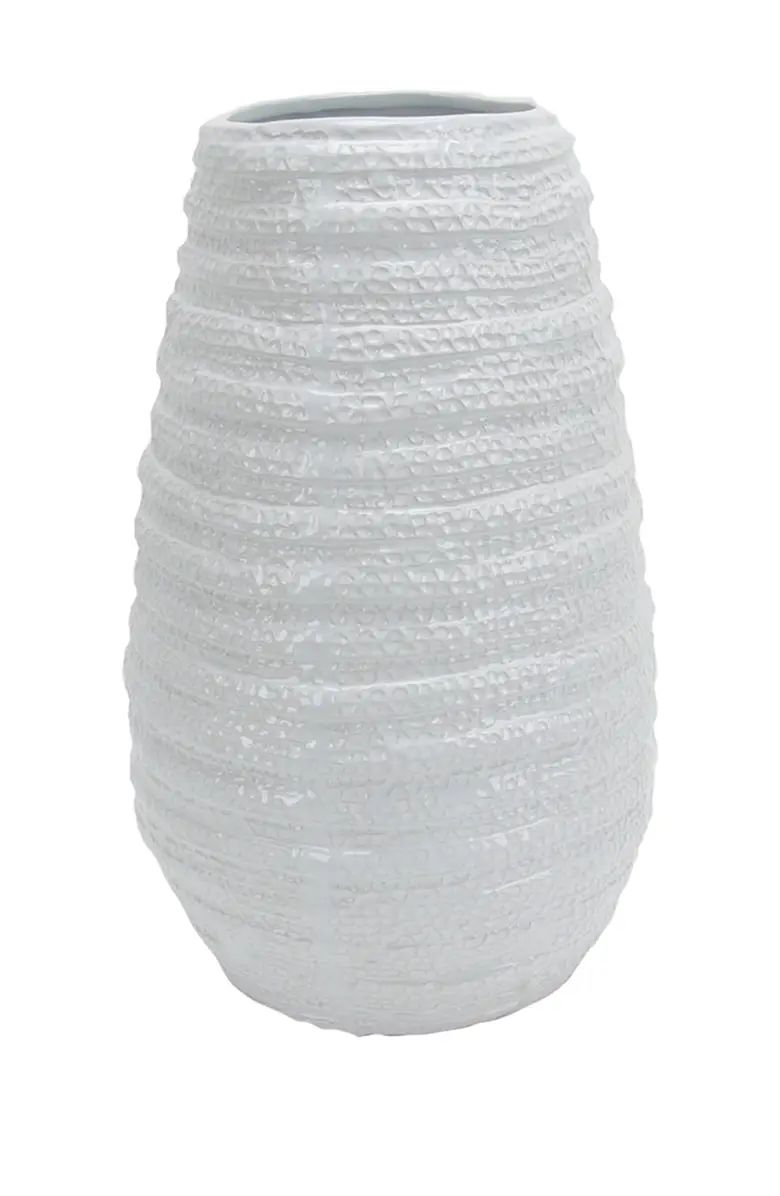 SAGEBROOK HOME Textured White Ceramic Vase | Nordstromrack | Nordstrom Rack