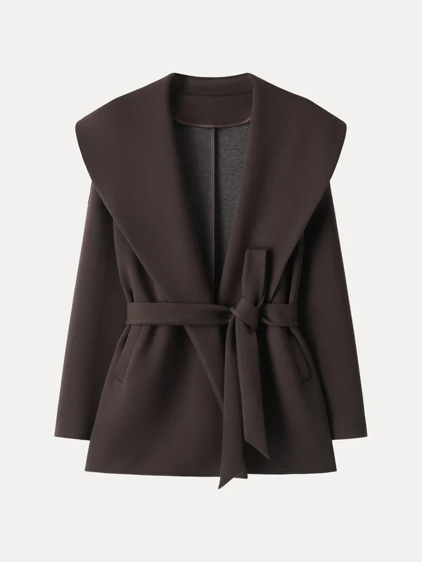 Belted Shawl Collar Robe Jacket with Pockets | OGLmove