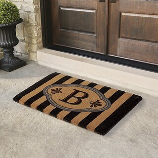 Ameile Cabana Stripe Monogrammed Coco Door Mat | Frontgate