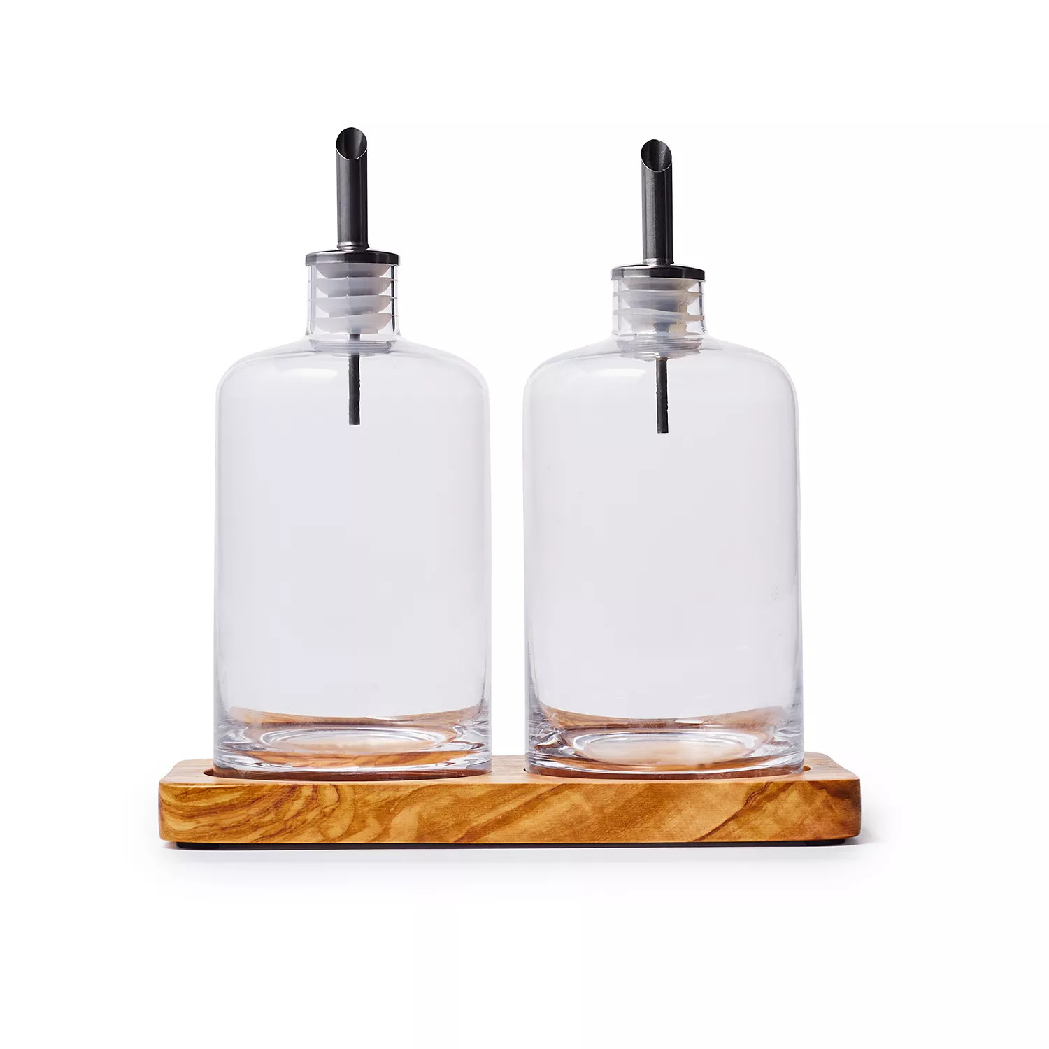 Sur La Table Olivewood Oil and Vinegar Cruet Set | Sur La Table