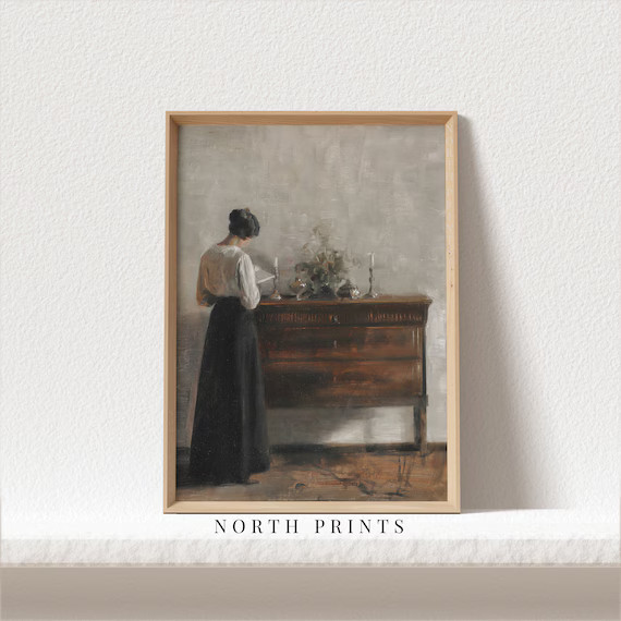 Vintage European Portrait Painting  Antique Wall Decor | Etsy | Etsy (US)