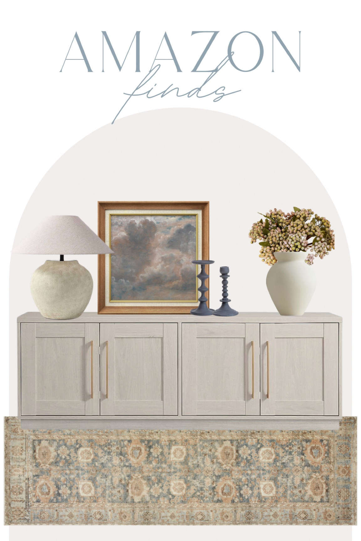 Amazon home, home decor, console, cabinet, lamp, empire shade, amazon find, neutral home, runner rug, affordable rug, amazon art, framed art 

#LTKhome