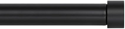 Ivilon Drapery Window Curtain Rod - End Cap Style Design 1 Inch Pole. 48 to 86 Inch Color Black | Amazon (US)
