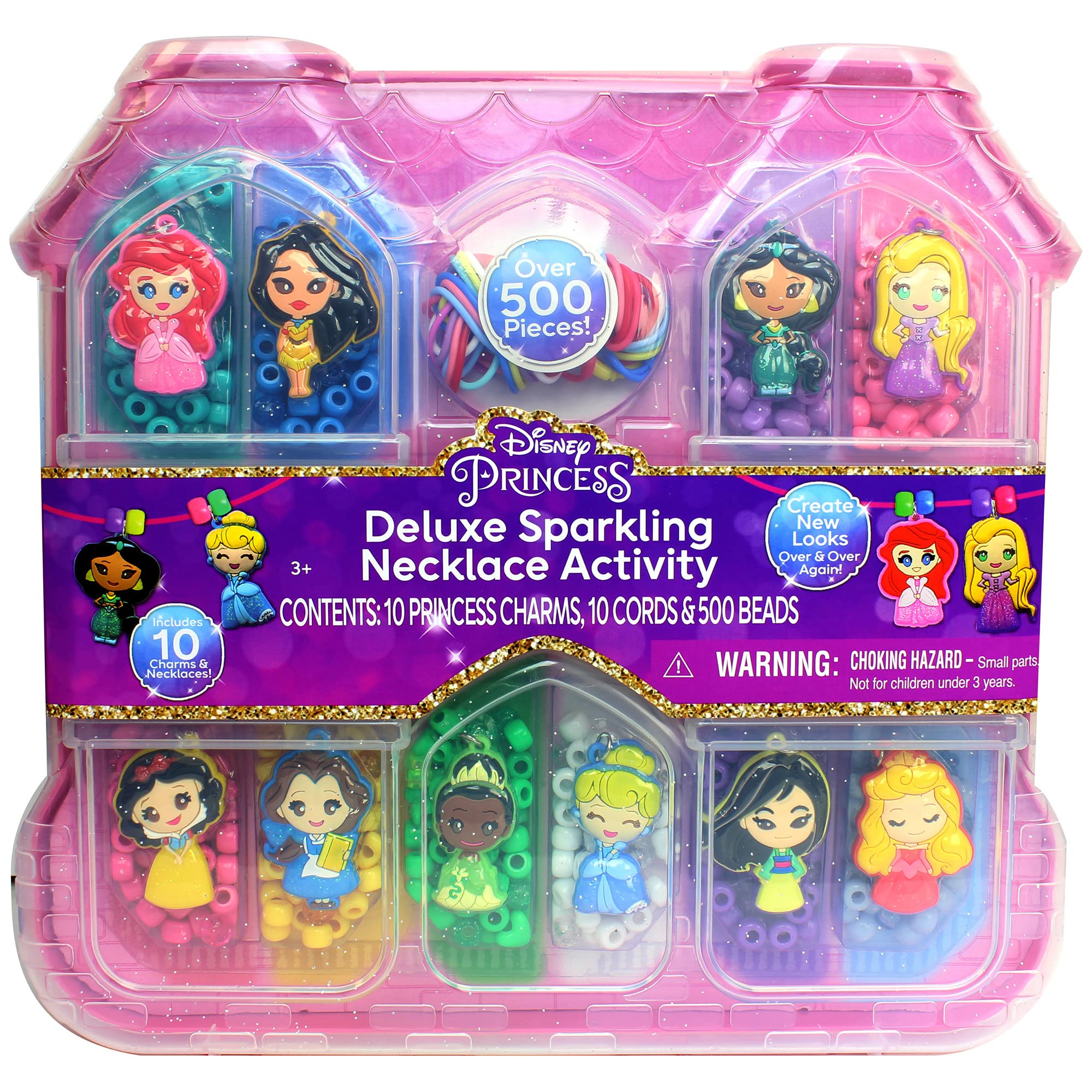 Disney Princess Deluxe Necklace Activity Case – Jewelry Making Kit with Beads, Charms & Strings... | Amazon (US)