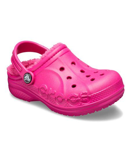 Crocs Candy Pink Baya Lined Clog - Girls | Zulily