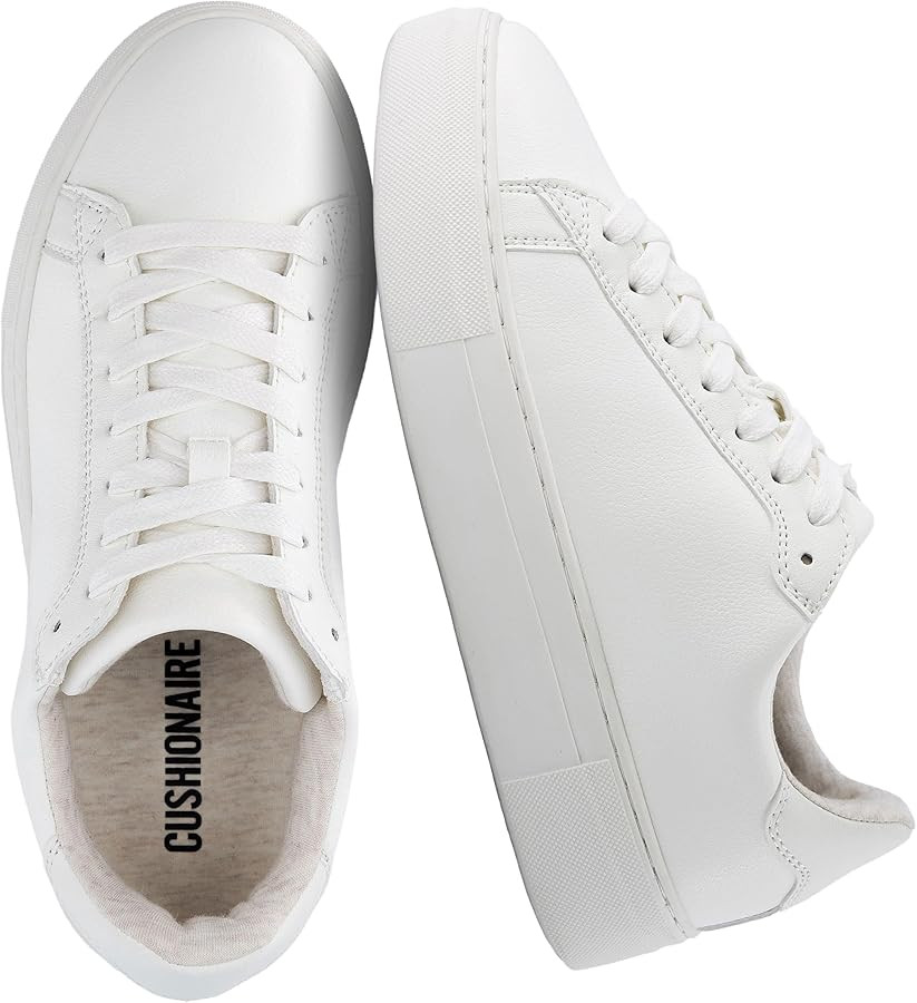 CUSHIONAIRE Women's ROC lace up Sneaker +Comfort Foam, Wide Widths Available | Amazon (US)