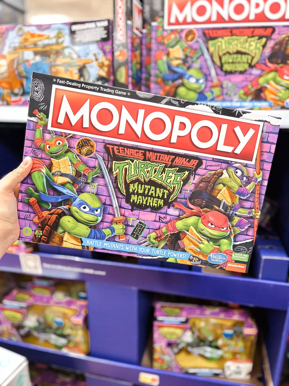Monopoly Teenage Mutant Ninja Turtles Board Game for Kids and Family Ages 8  and Up, 2-4 Players, Only At Walmart