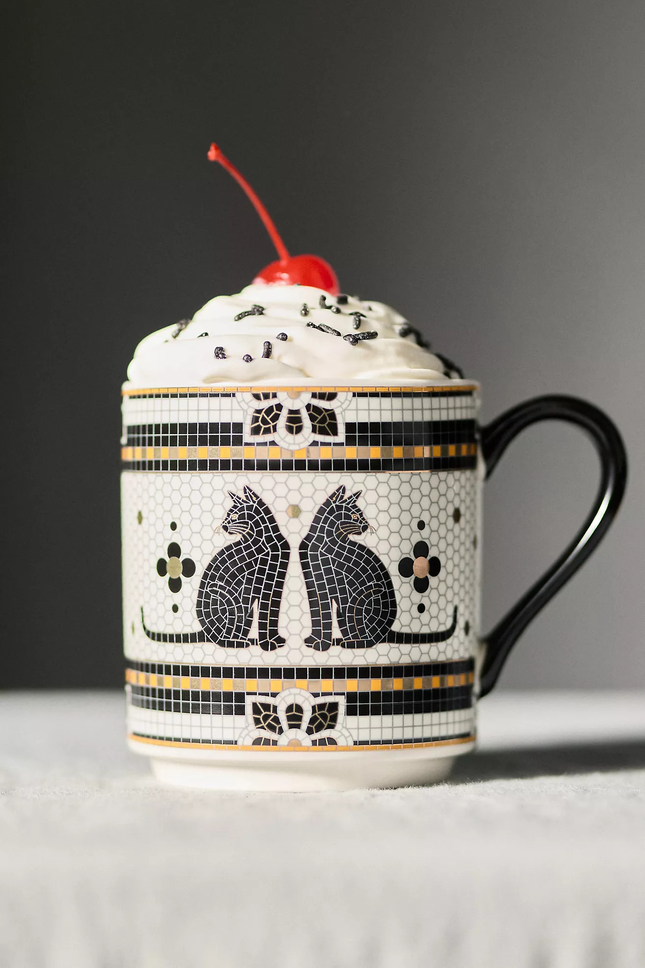 The Bistro Tile Stoneware Mug: Halloween Edition | Anthropologie (US)