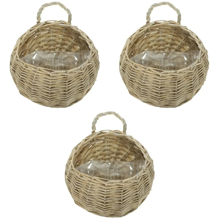 Masteelf 3 Uds Cesta de Flores de Mimbre Colgante Cesta de Almacenamiento Colgante Tejida Cesta d... | Walmart (US)