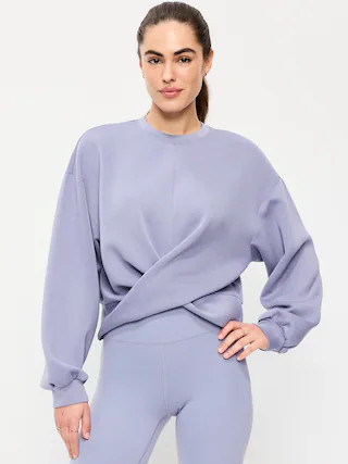 Bounce Fleece Twist-Front Top | Old Navy (US)