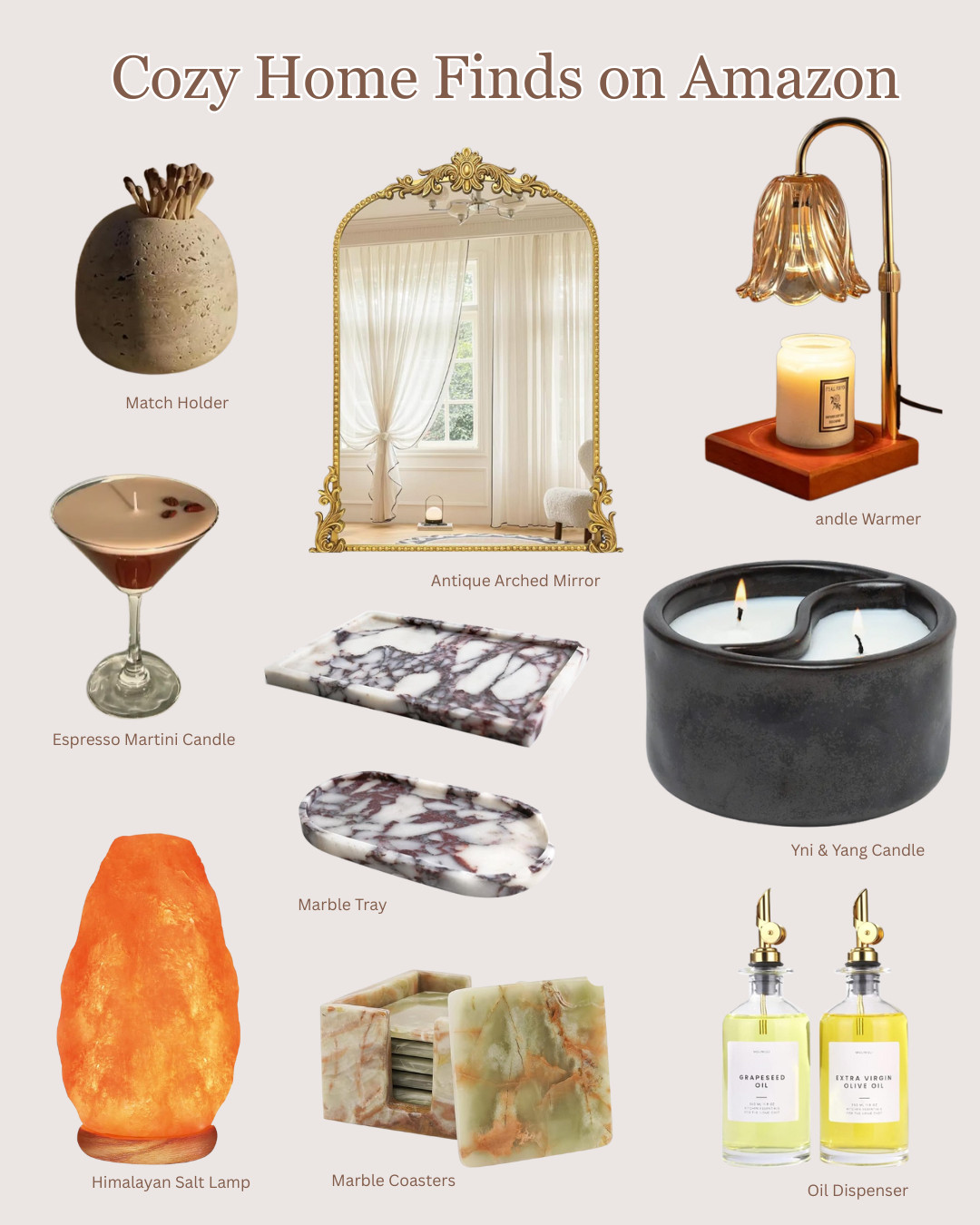 Creating cozy vibes this season starts right at home. From cute candles to soft lighting and neutral accents, these Amazon finds will make your space feel warm and inviting all year long.


#CozyHome #AmazonHomeFinds #HomeDecorIdeas #AmazonMustHaves #HomeInspo #NeutralHome #AestheticHome #HomeEssentials #LTKHome #AmazonCanada  

 #LTKcanada #LTKfall #LTKwinter