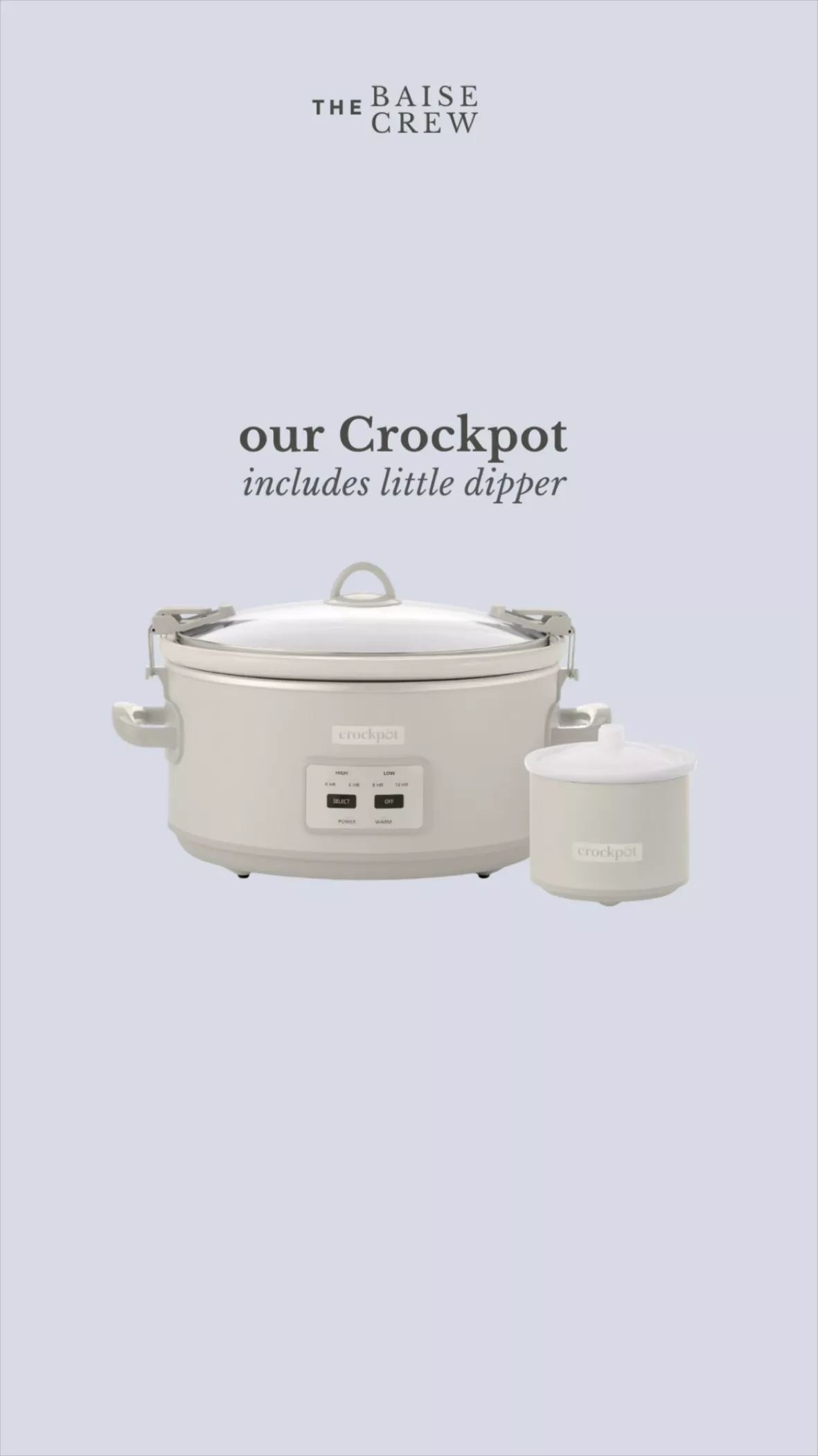 Crockpot 7 Qt. Slow Cooker With Little Dipper
