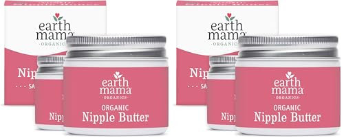 Earth Mama Organic Nipple Butter™ | Nipple Cream Safe for Breastfeeding | Postpartum Essentials for Nursing | Non Lanolin Nipple Cream, 2 fl oz (2-Pk) (Pack of 2) | Amazon (US)