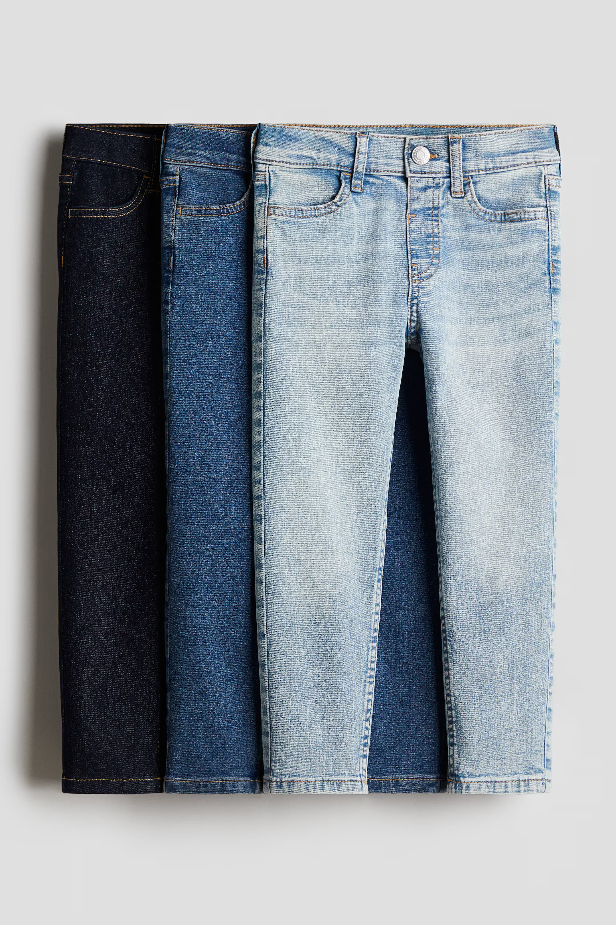3-pack Comfort Stretch Slim Fit Jeans - Denim blue/black - Kids | H&M US | H&M (US + CA)