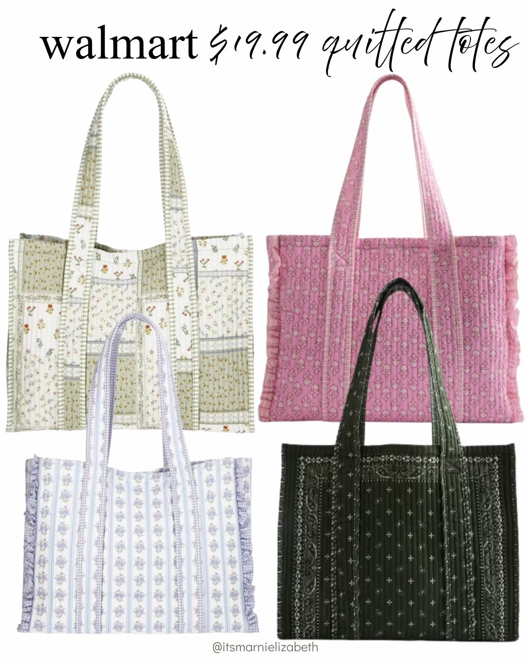 Walmart quilted totes for $19.99 💗 Such a cute fall-friendly bag option that feels simple, practical, and easy to style.

Walmart finds, quilted tote, fall accessories, affordable finds, Walmart fashion, everyday style, fall style, tote bag

#LTKgrwm #LTKSeasonal
