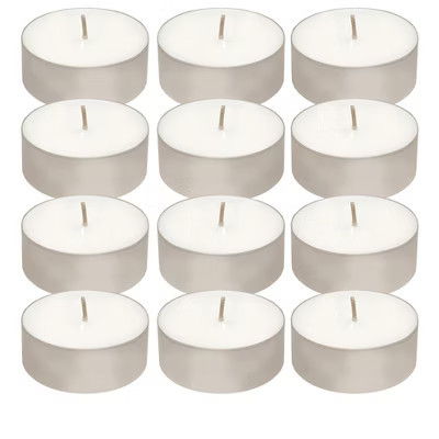 Extra-Large Tea Light Candles, Unscented - Set of 12 | Target