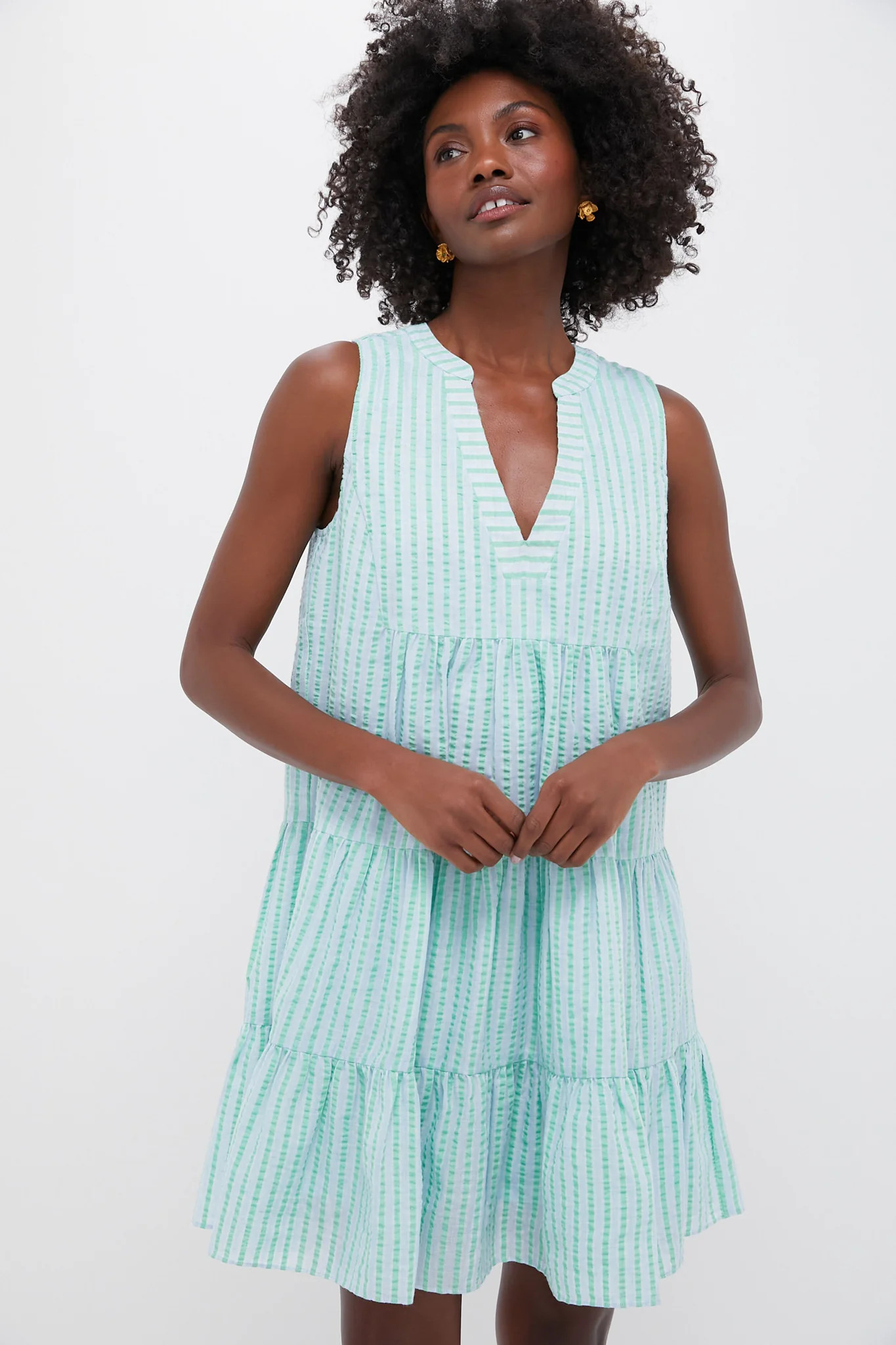 Mint Stripe Sleeveless Kenzo Dress | Tuckernuck (US)