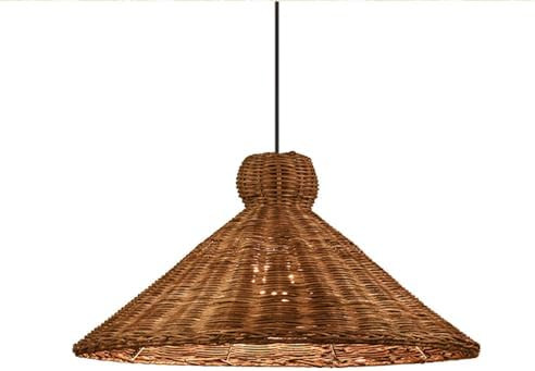 Vintage Pendant Light Cord Coastal Rattan Chandelier Pendant Light Fixture Woven Lamp Shade in Co... | Amazon (CA)