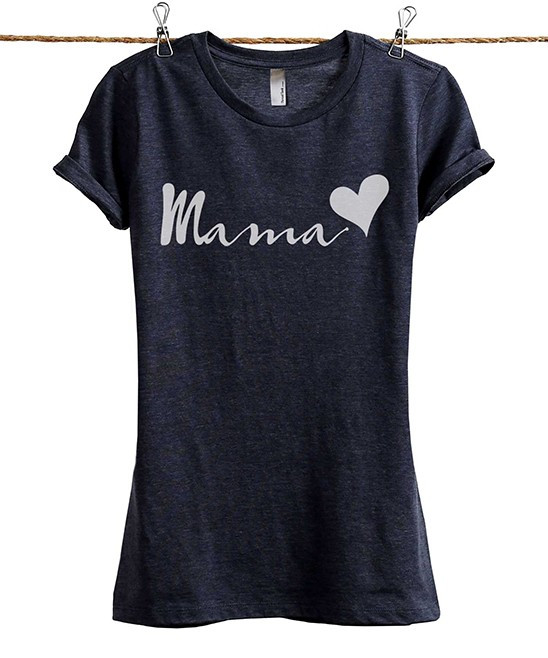 Thread Tank Women's Tee Shirts Heather - Heather Navy 'Mama' Tee | Zulily