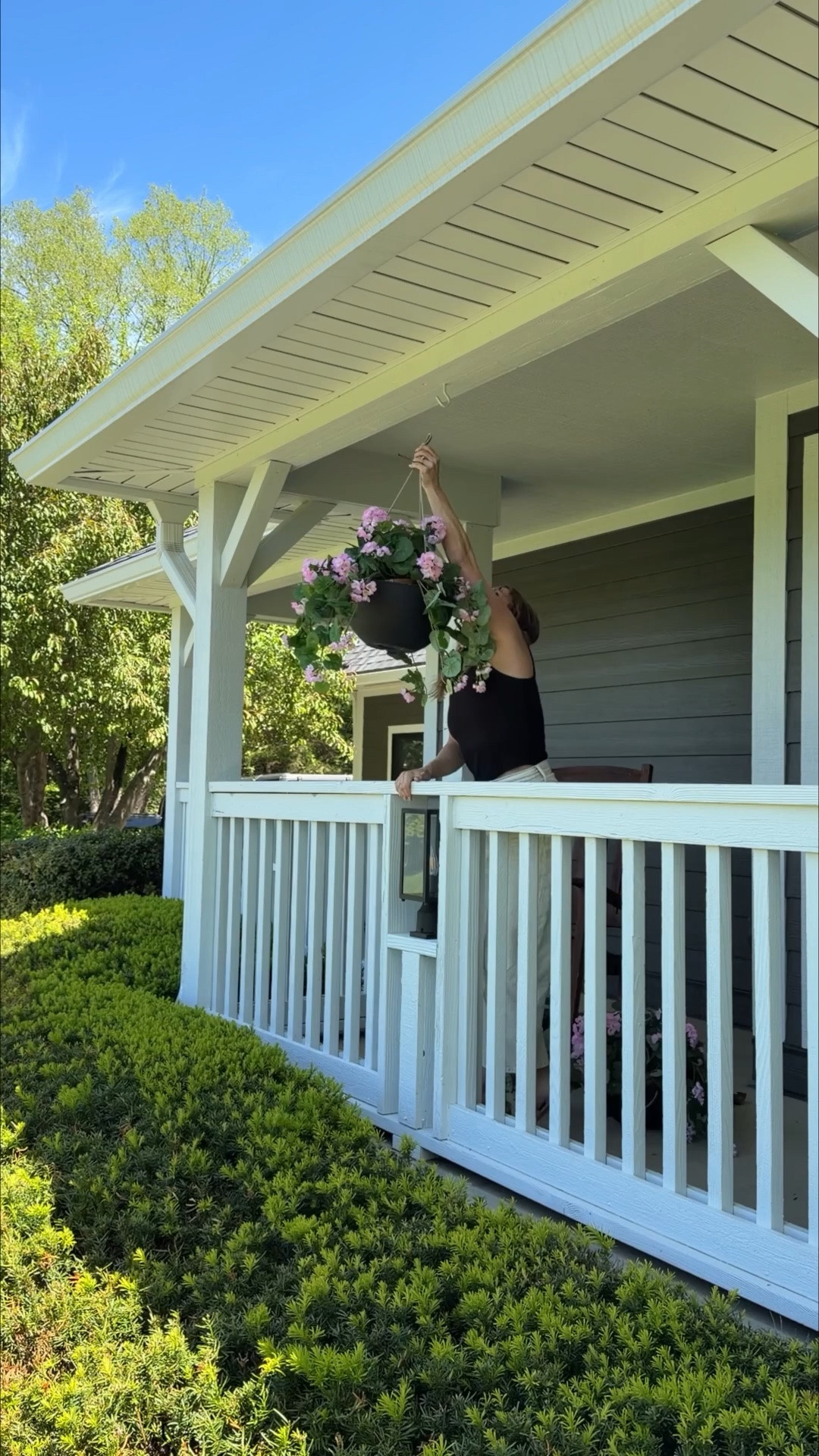 Stunning faux floral hanging baskets from Walmart!