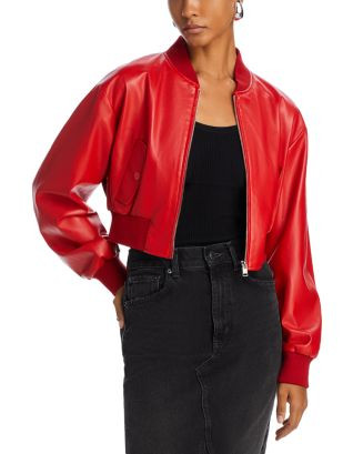 LAMARQUE Evelin Faux Leather Bomber Jacket  | Bloomingdale's Women | Bloomingdale's (US)