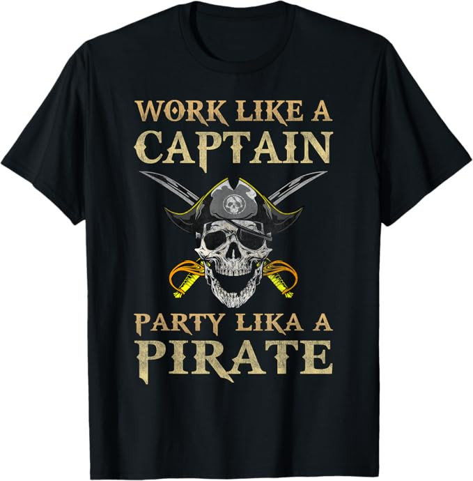 Captain Pirate Party Shirt Gasparilla Crossbones T-Shirt | Amazon (US)
