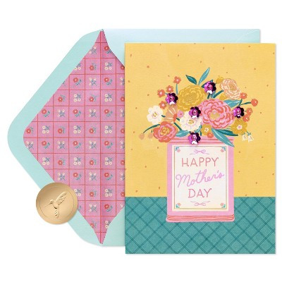 PAPYRUS Floral Mother's Day Card for Mom, Blooming with Happiness, Includes Premium Lined Envelope and Hummingbird Seal | Target