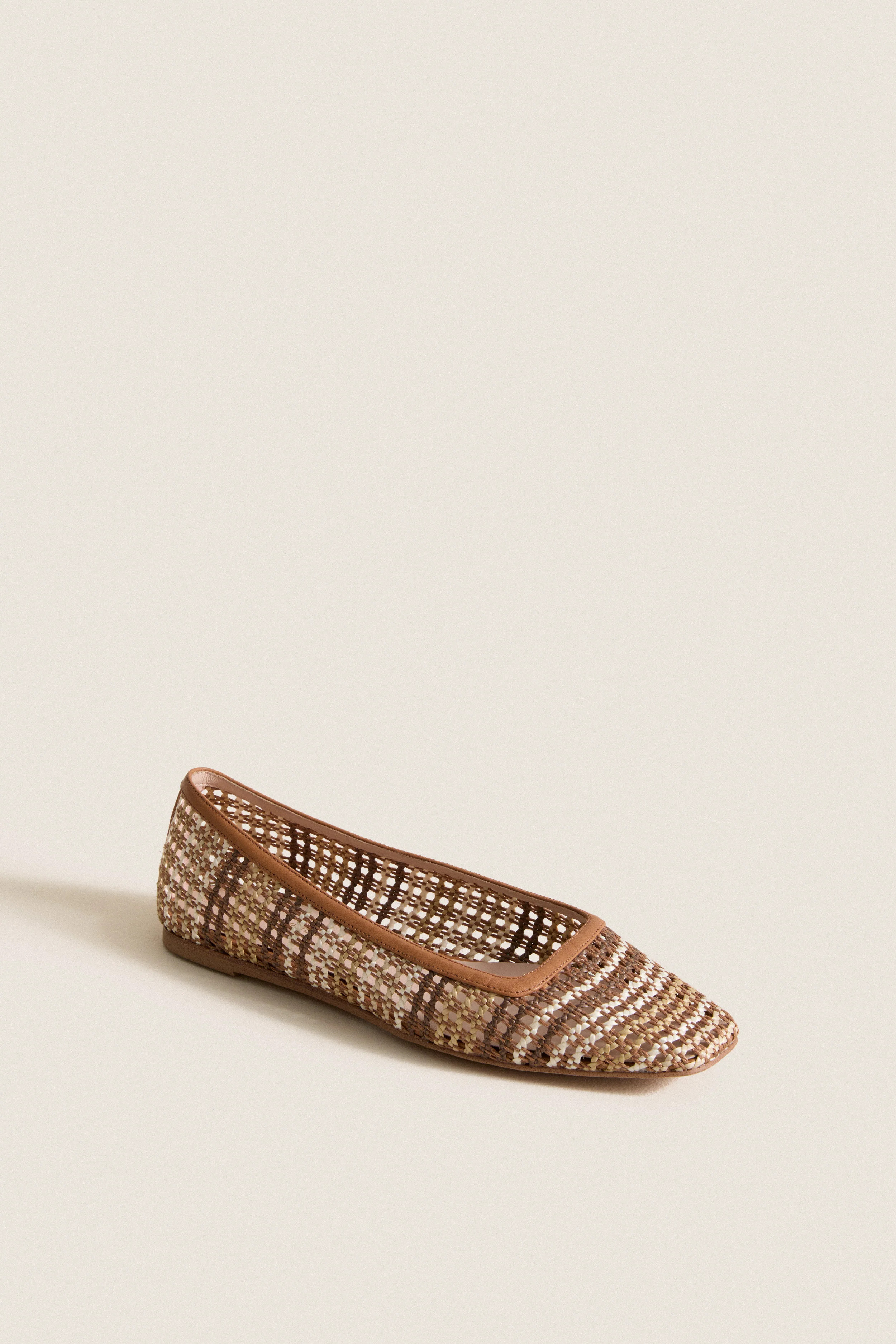 Tan Multi Woven Nadia Flats | Tuckernuck (US)