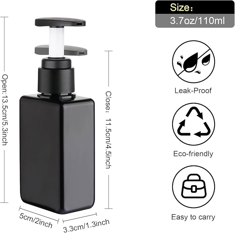 Travel Bottles Travel Accessories Toiletries 4 Pack 3.7oz/110ml Travel Shampoo and Conditioner Bo... | Amazon (US)